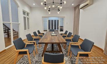 Beautiful 5-bedroom villa in Thao Dien with outdoor swimming pool, karaoke lounge, king-size beds, and 5 bathrooms – fully furnished for short-term resort-style stays