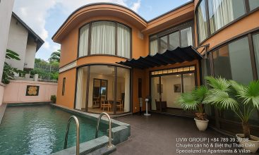 1. Front view of 5-bedroom villa with swimming pool in Thao Dien