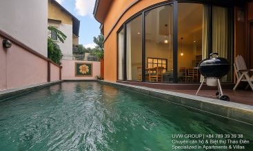 1. Front view of 5-bedroom villa with swimming pool in Thao Dien