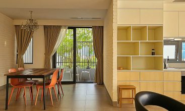 Exterior corner view of the 4-bedroom villa (basement, G+2 floors) available for rent in An Phu, D2.