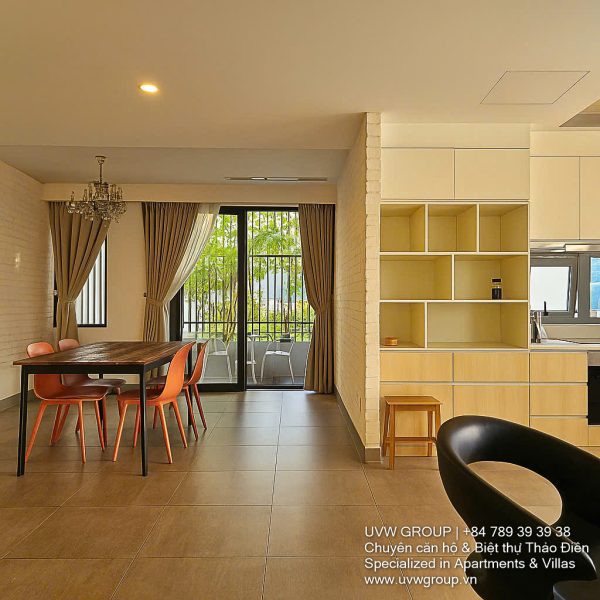 Exterior corner view of the 4-bedroom villa (basement, G+2 floors) available for rent in An Phu, D2.