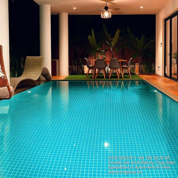 Luxury compound villa exterior with large frontage on Nguyen Van Huong, Thao Dien 2.