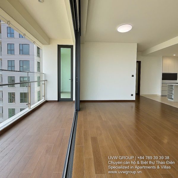 Luxury 3-bedroom apartment for sale at Thao Dien Green with river view, high floor, pink book in hand