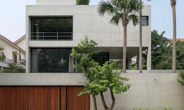 Front view of luxury villa for sale in Thao Dien, District 2 with private pool and garden
