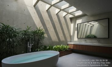 Front view of luxury villa for sale in Thao Dien, District 2 with private pool and garden