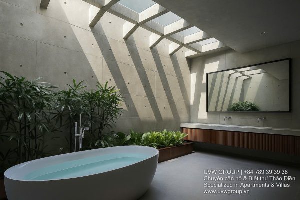 Front view of luxury villa for sale in Thao Dien, District 2 with private pool and garden