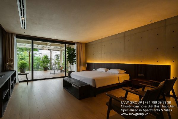 Front view of luxury villa for sale in Thao Dien, District 2 with private pool and garden