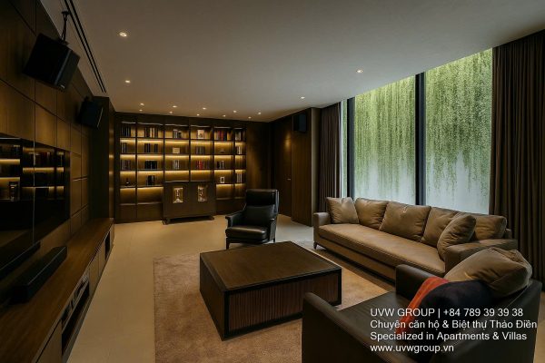 Front view of luxury villa for sale in Thao Dien, District 2 with private pool and garden