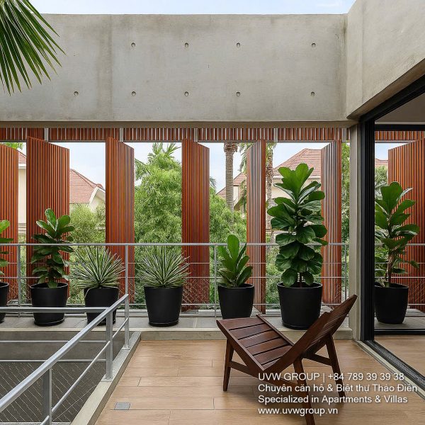 Front view of luxury villa for sale in Thao Dien, District 2 with private pool and garden